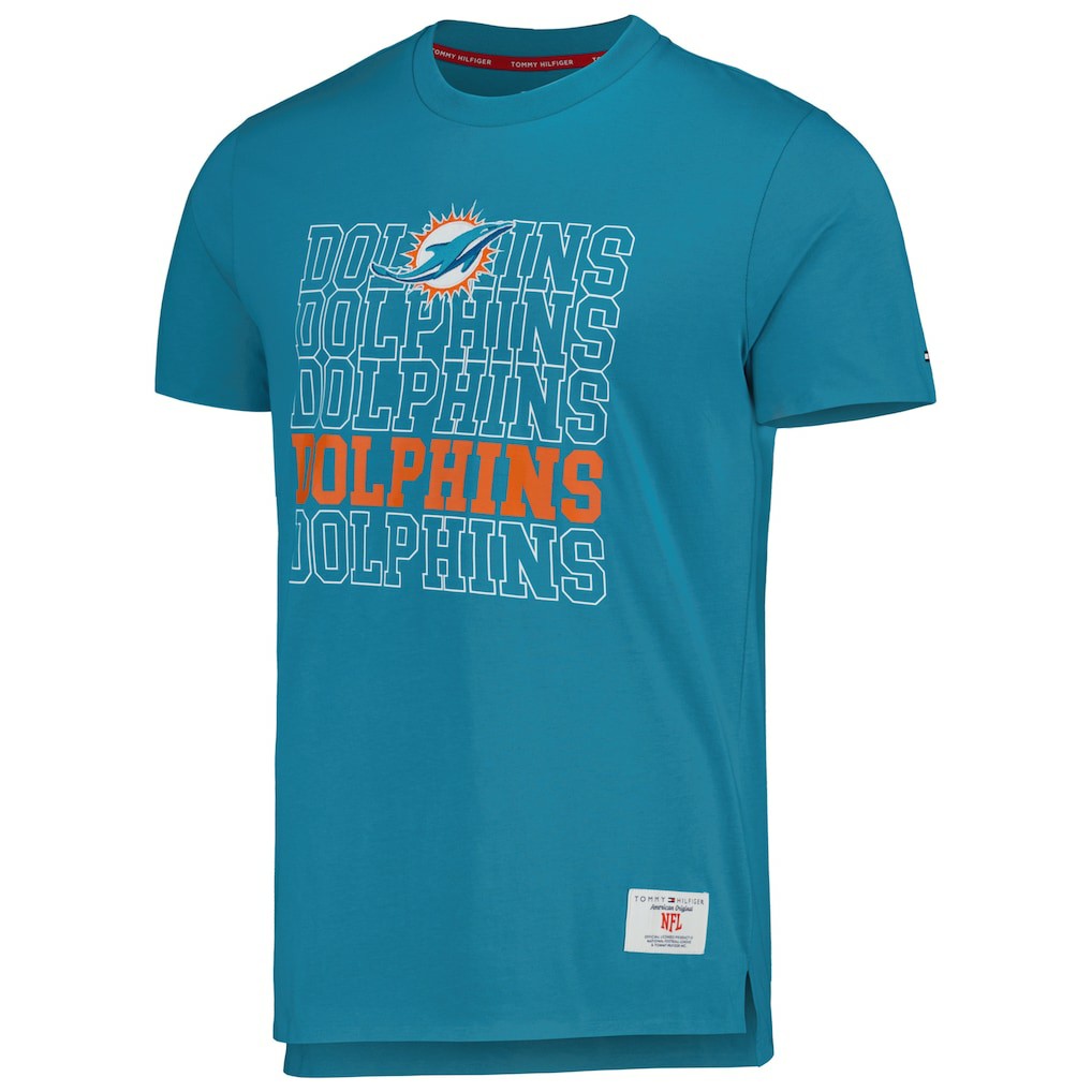 Miami Dolphins Tommy Hilfiger Liam T-Shirt Aqua | NFL