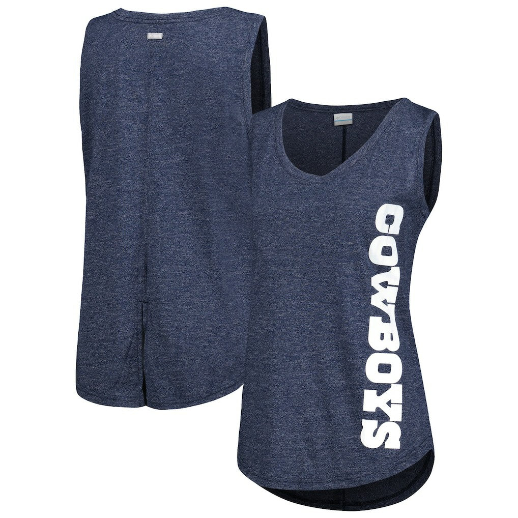 Dallas Cowboys Women's Cades Cape Omni-Wick Tri-Blend Tank Top Navy | Columbia