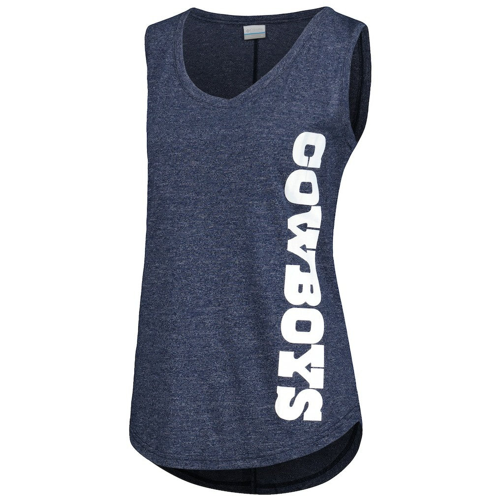Dallas Cowboys Women's Cades Cape Omni-Wick Tri-Blend Tank Top Navy | Columbia