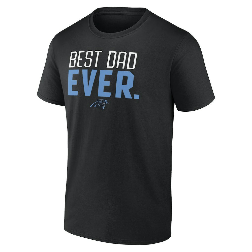 Carolina Panthers Best Dad Ever Team T-Shirt Black | NFL