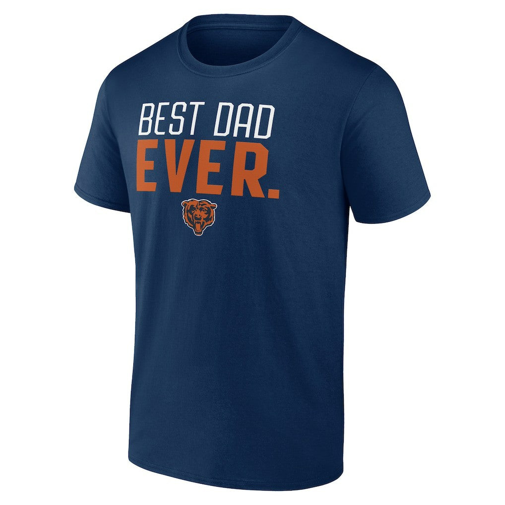 Chicago Bears Best Dad Ever Team T-Shirt Navy | NFL