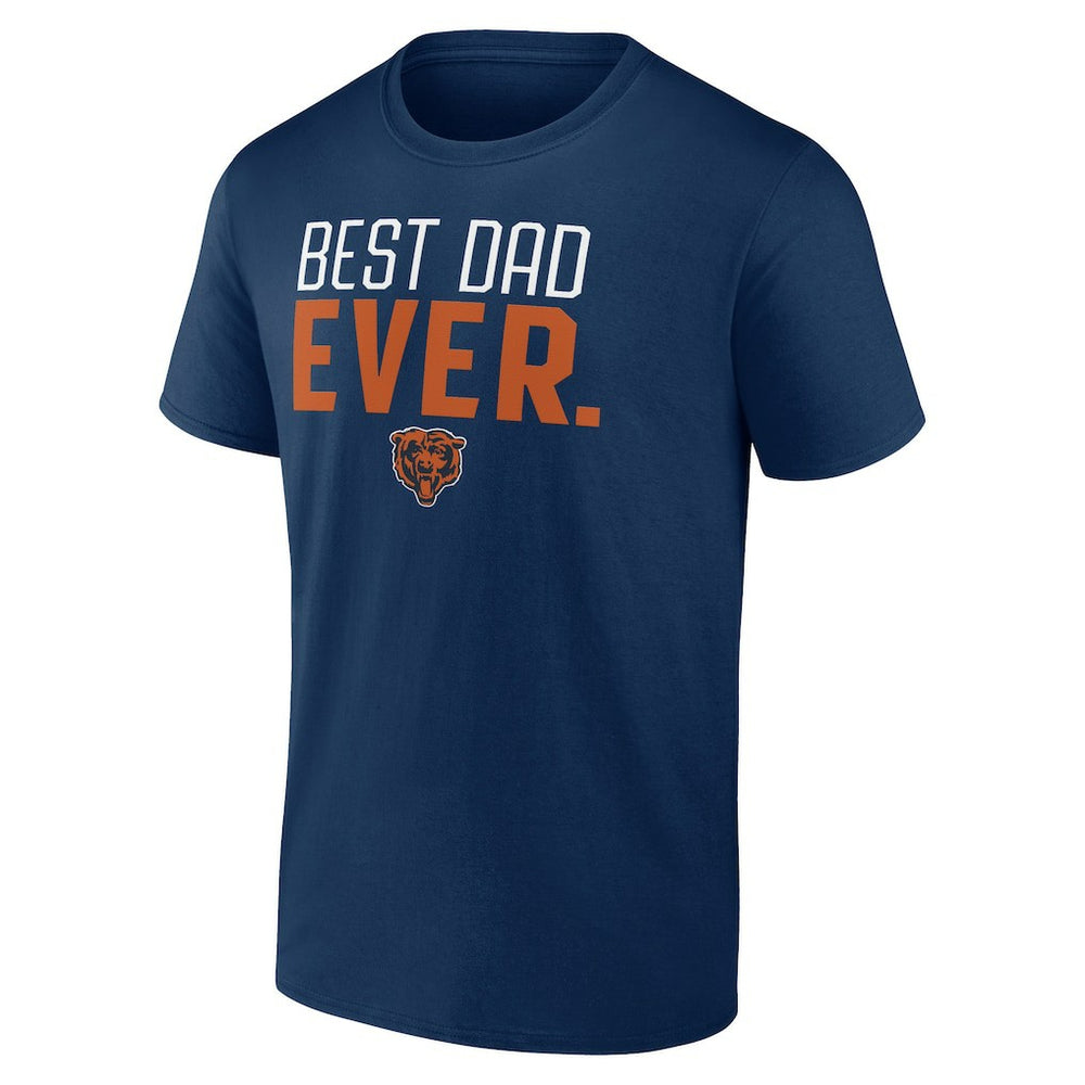 Chicago Bears Best Dad Ever Team T-Shirt Navy | NFL