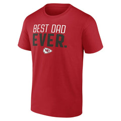 Kansas City Chiefs Best Dad Ever Team T-Shirt Red | NFL