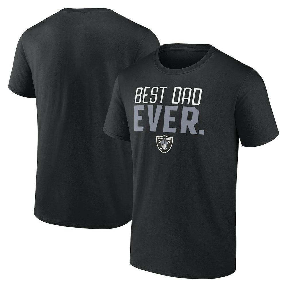 Las Vegas Raiders Best Dad Ever Team T-Shirt Black | NFL