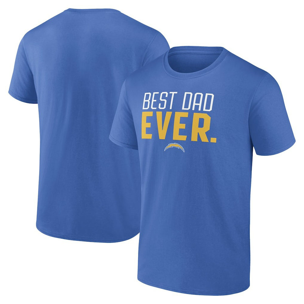 Los Angeles Chargers Best Dad Ever Team T-Shirt Powder Blue | NFL