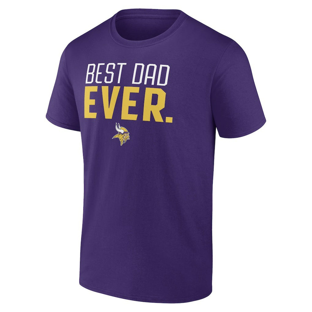 Minnesota Vikings Best Dad Ever Team T-Shirt Purple | NFL