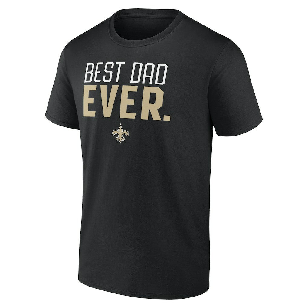 New Orleans Saints Best Dad Ever Team T-Shirt Black | NFL