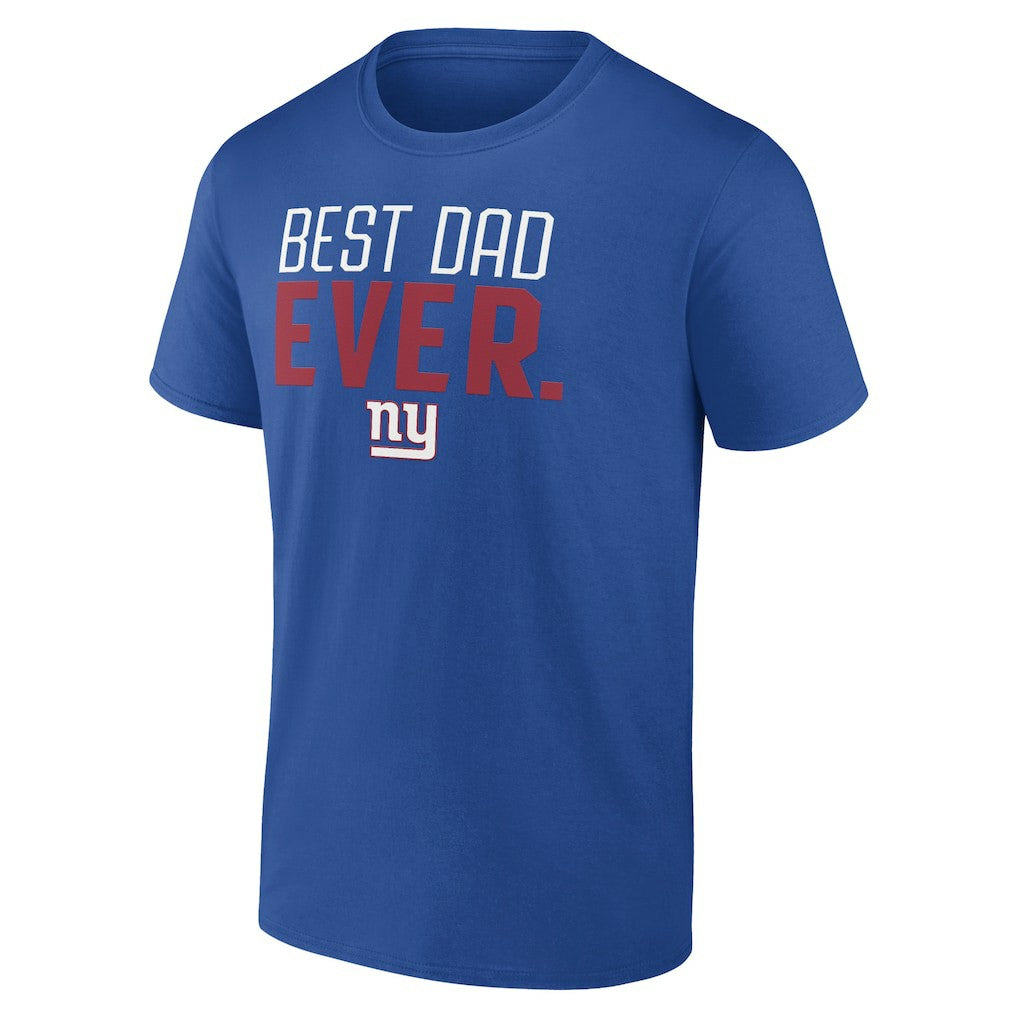 New York Giants Best Dad Ever Team T-Shirt Royal | NFL