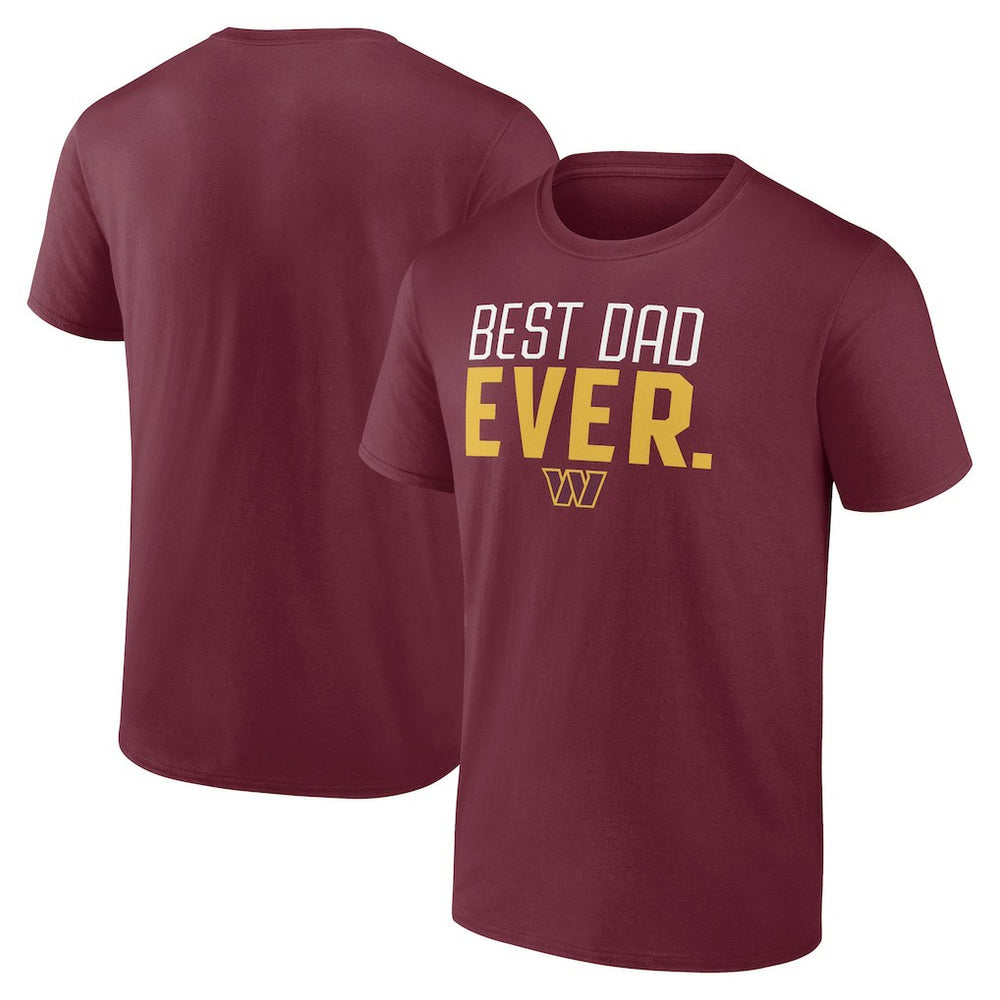 Washington Commanders Best Dad Ever Team T-Shirt Burgundy | NFL
