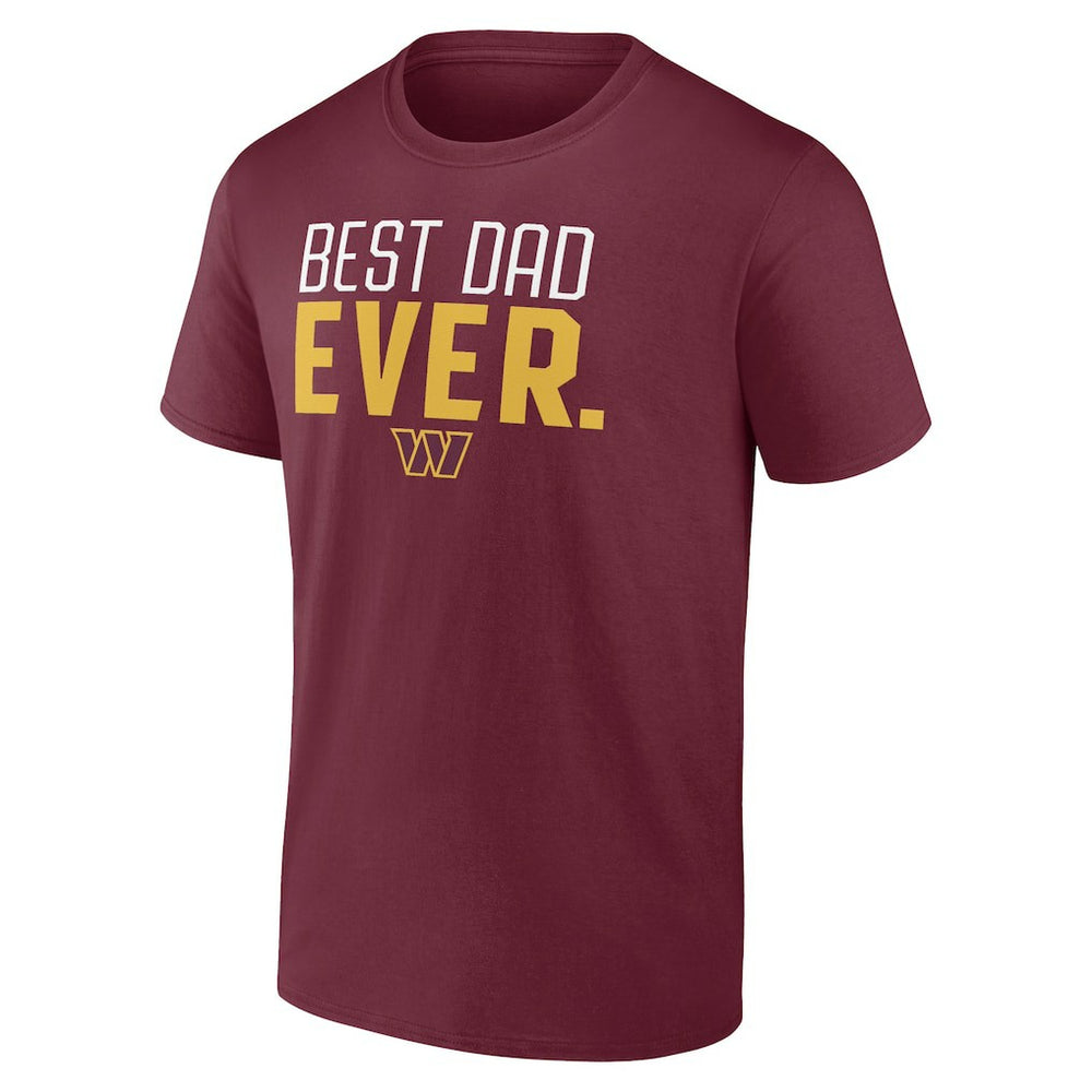 Washington Commanders Best Dad Ever Team T-Shirt Burgundy | NFL