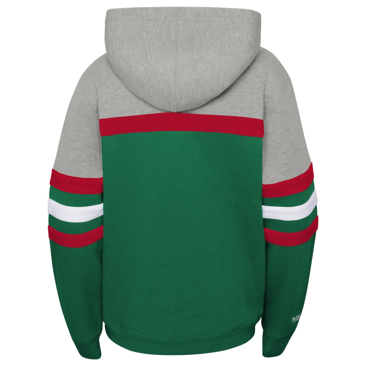 Milwaukee Bucks Youth Hardwood Classics Head Coach Pullover Hoodie Green/Heather Gray - NBA