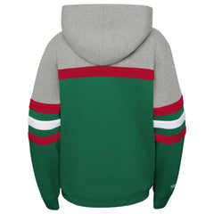 Milwaukee Bucks Youth Hardwood Classics Head Coach Pullover Hoodie Green/Heather Gray - NBA