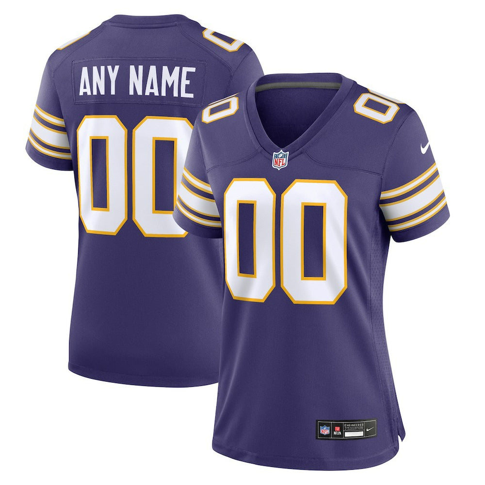 Minnesota Vikings Women's Classic Custom Game Jersey Purple | Nike for Sale