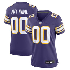 Minnesota Vikings Women's Classic Custom Game Jersey Purple | Nike for Sale