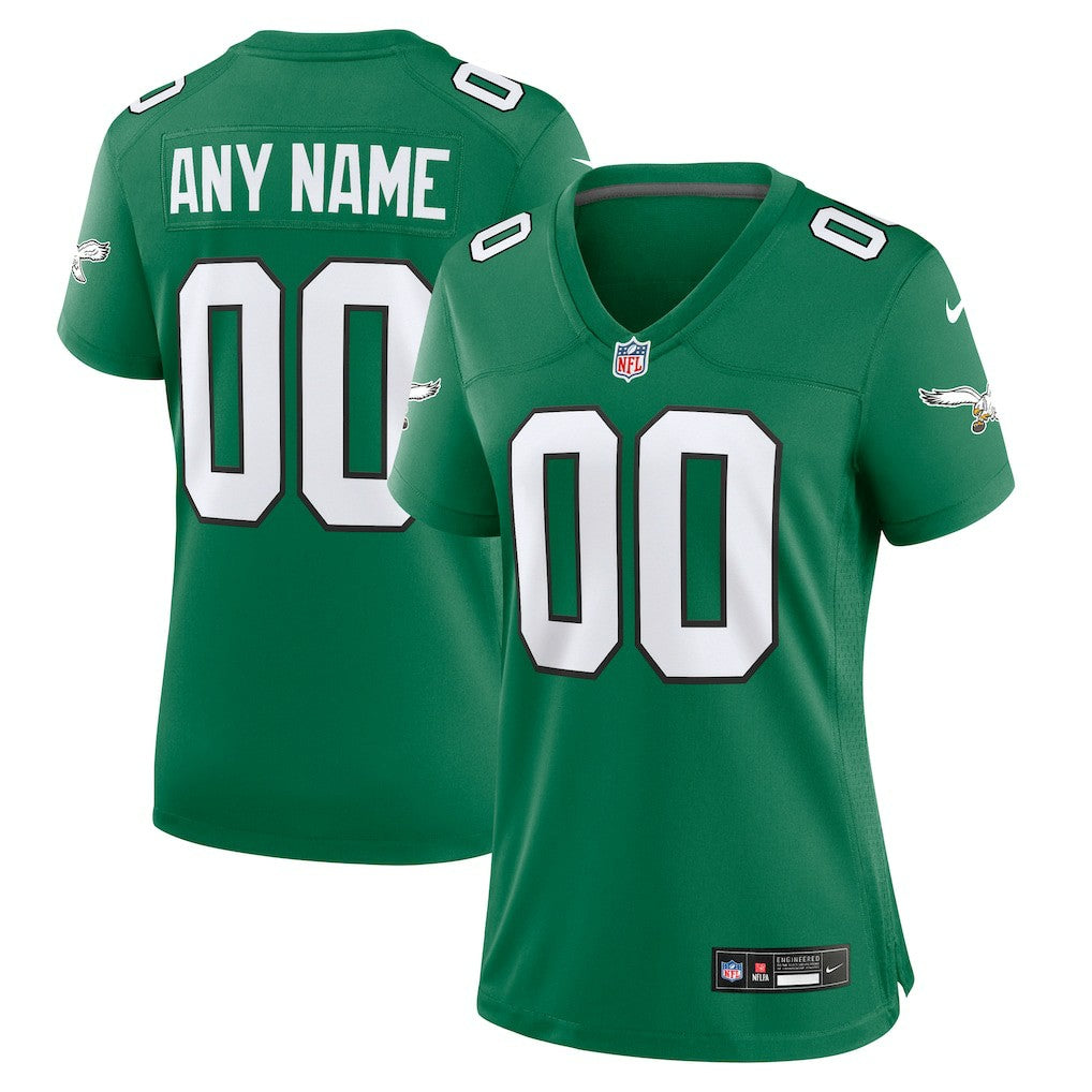 Philadelphia Eagles Women's Alternate Custom Game Jersey Kelly Green | Nike for Sale