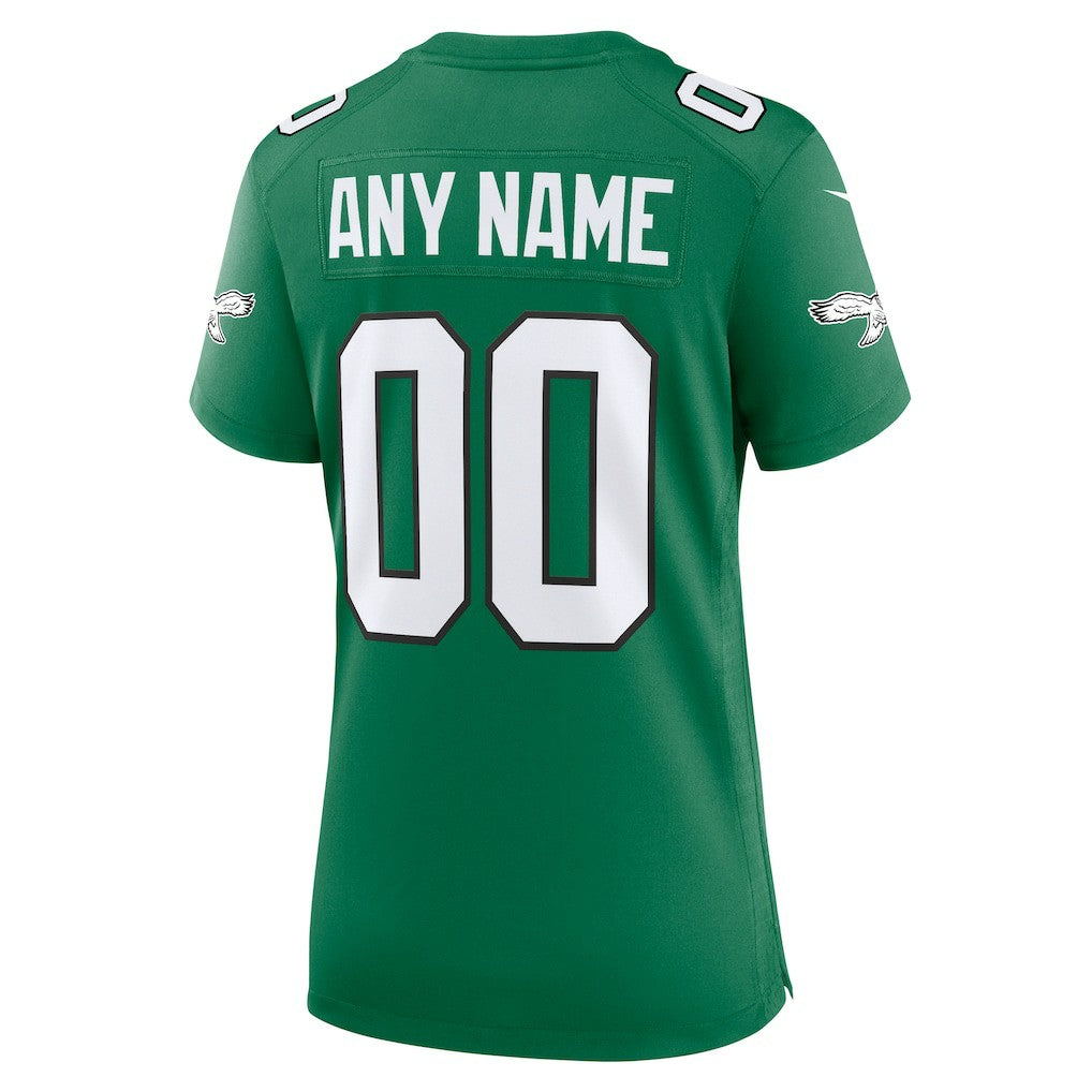 Philadelphia Eagles Women's Alternate Custom Game Jersey Kelly Green | Nike for Sale