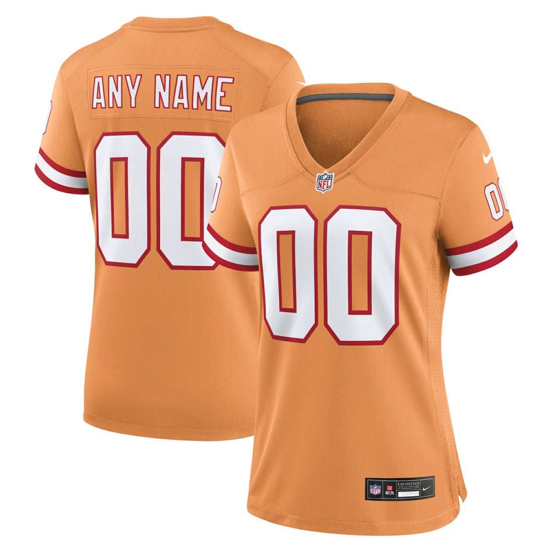Tampa Bay Buccaneers Women's Custom Throwback Game Jersey Orange | Nike for Sale
