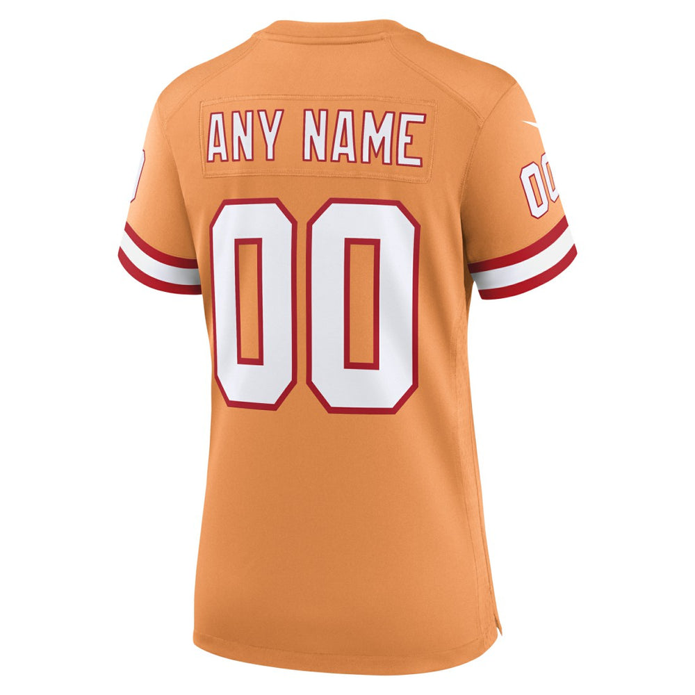 Tampa Bay Buccaneers Women's Custom Throwback Game Jersey Orange | Nike for Sale