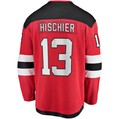 Nico Hischier New Jersey Devils Fanatics Captain Patch Home Breakaway Jersey - Red - NHL