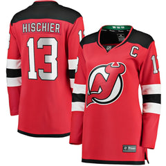 Nico Hischier New Jersey Devils Fanatics Women's Captain Patch Home Breakaway Jersey - Red - NHL