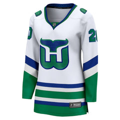 Sebastian Aho Carolina Hurricanes Fanatics Women's Throwback Breakaway Jersey - White - NHL