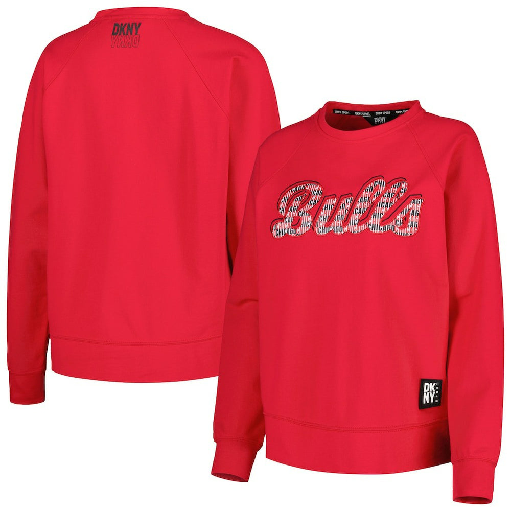 Chicago Bulls DKNY Sport Women's Regina Raglan Pullover Sweatshirt Red - NBA
