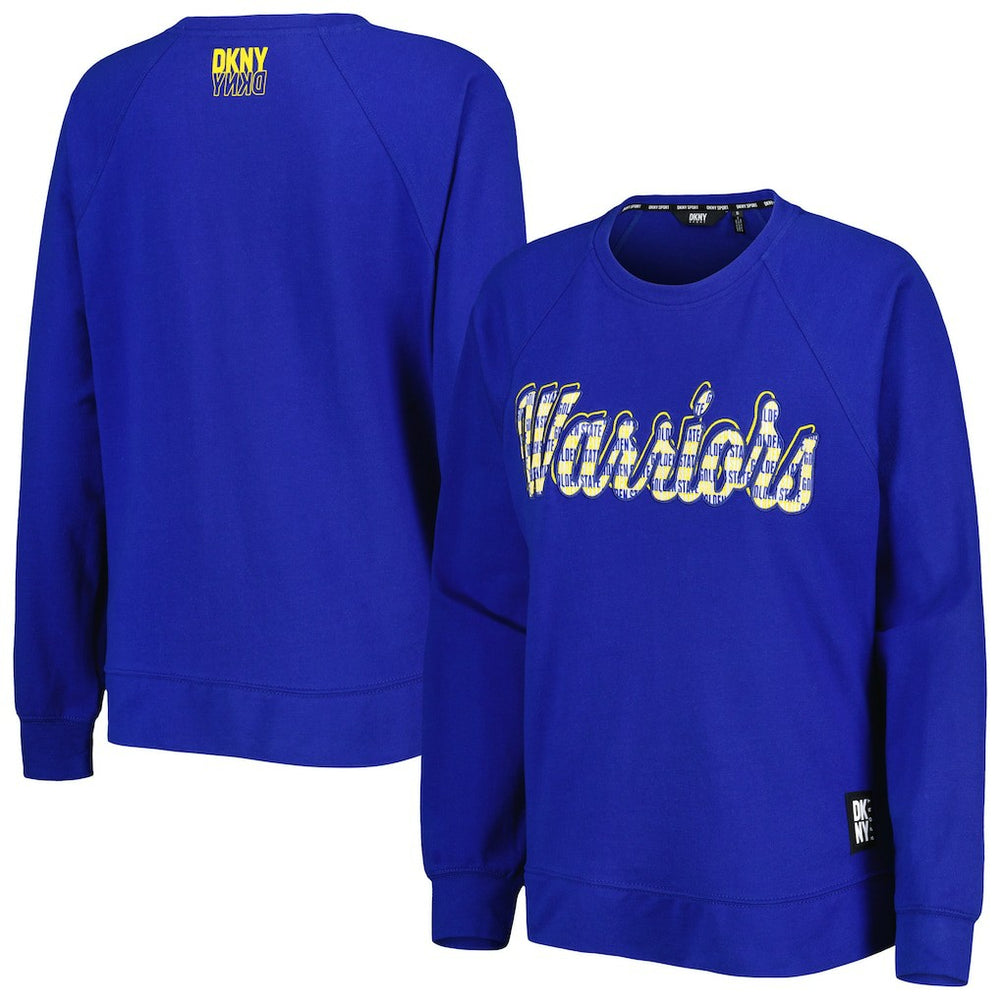 Golden State Warriors DKNY Sport Women's Regina Raglan Pullover Sweatshirt Royal - NBA