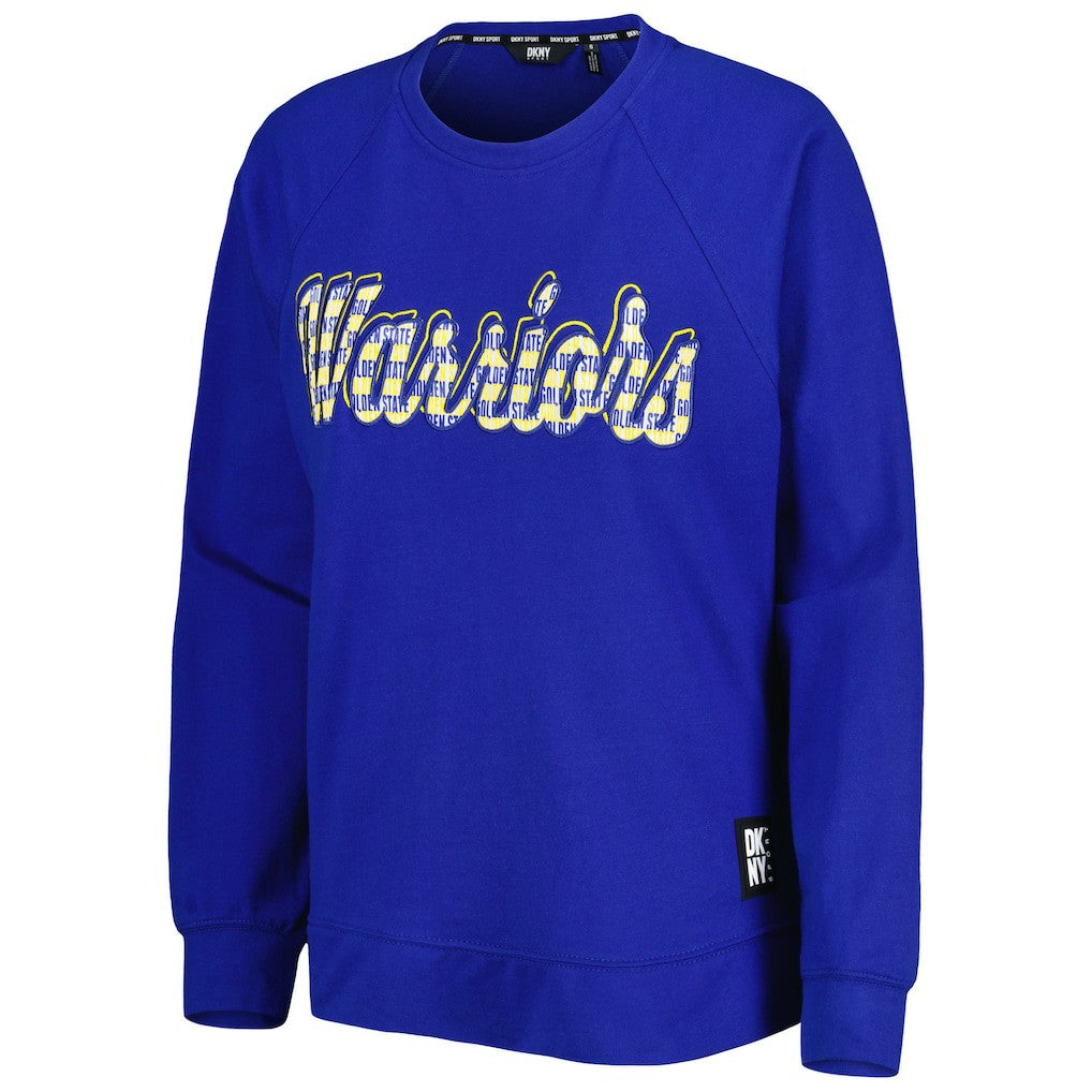 Golden State Warriors DKNY Sport Women's Regina Raglan Pullover Sweatshirt Royal - NBA