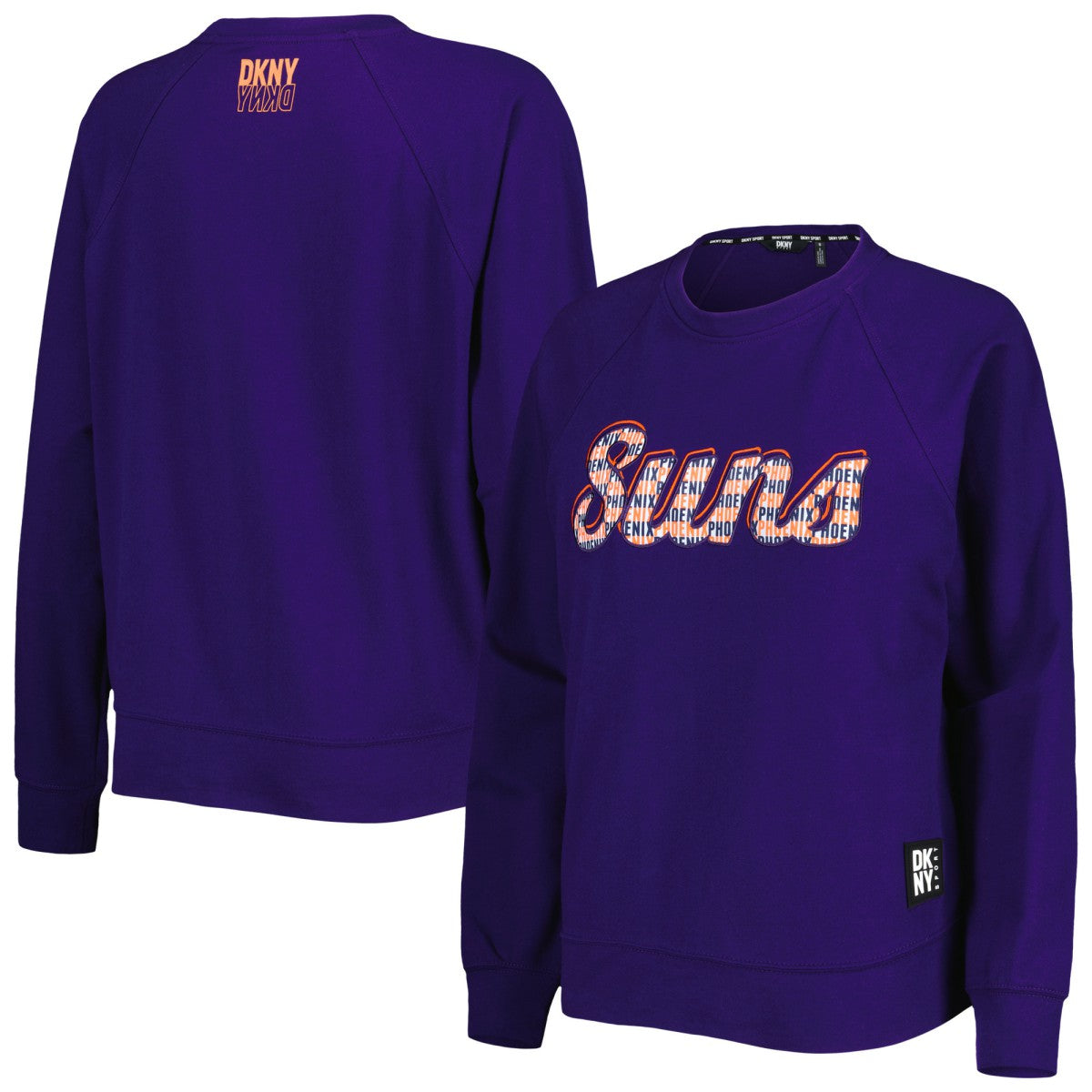 Phoenix Suns DKNY Sport Women's Regina Raglan Pullover Sweatshirt Purple - NBA
