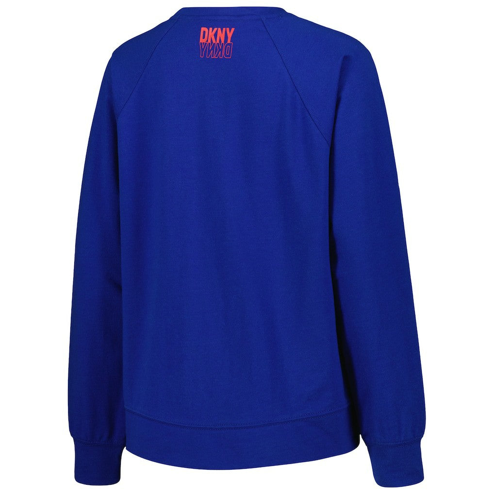 Philadelphia 76ers DKNY Sport Women's Regina Raglan Pullover Sweatshirt Royal - NBA