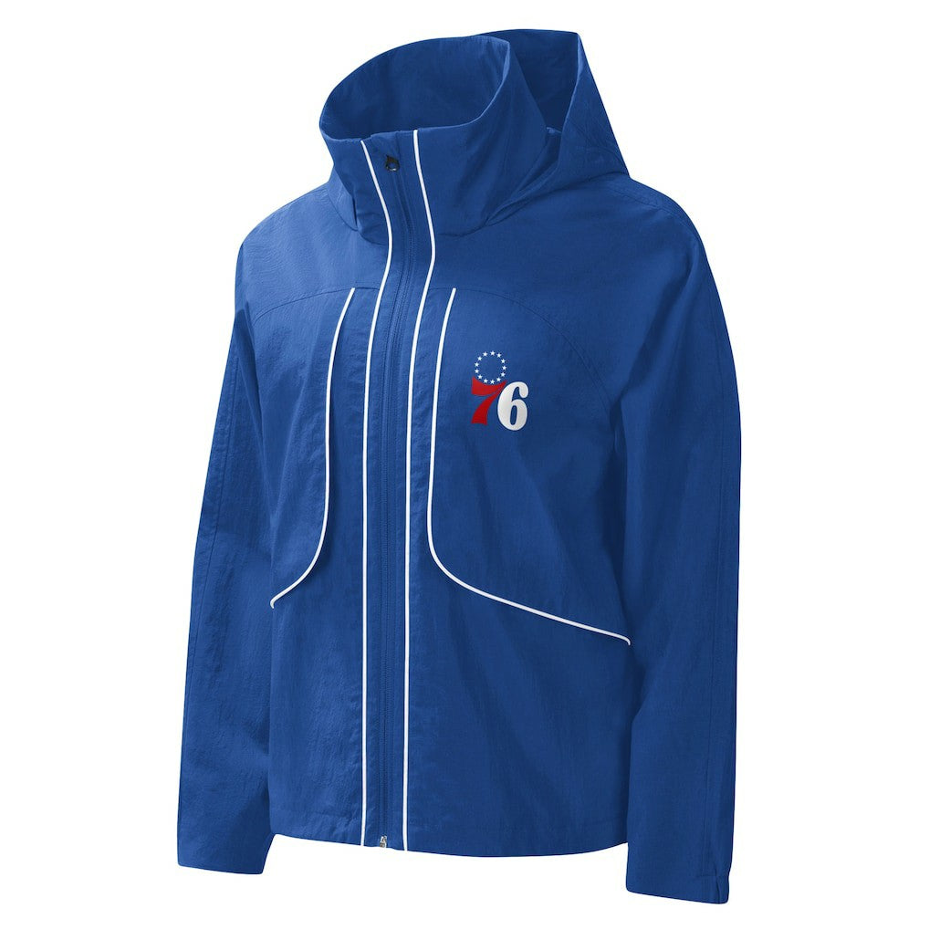 Philadelphia 76ers G-III 4Her by Carl Banks Women's Last Shot Full-Zip Hoodie Royal - NBA