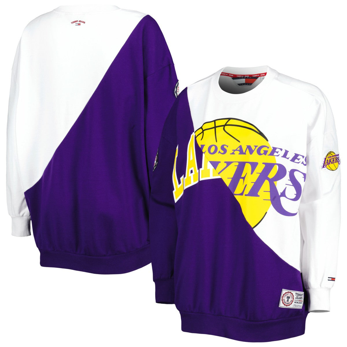 Los Angeles Lakers Tommy Jeans Women's Ariel Pullover Sweatshirt Purple/White - NBA