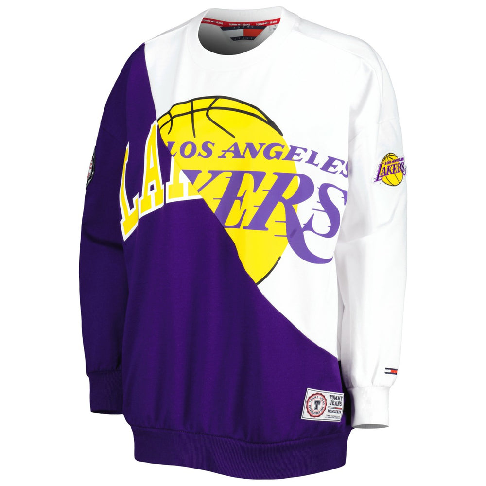 Los Angeles Lakers Tommy Jeans Women's Ariel Pullover Sweatshirt Purple/White - NBA