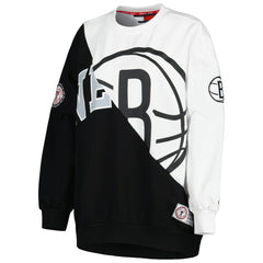 Brooklyn Nets Tommy Jeans Women's Ariel Pullover Sweatshirt Black/White - NBA