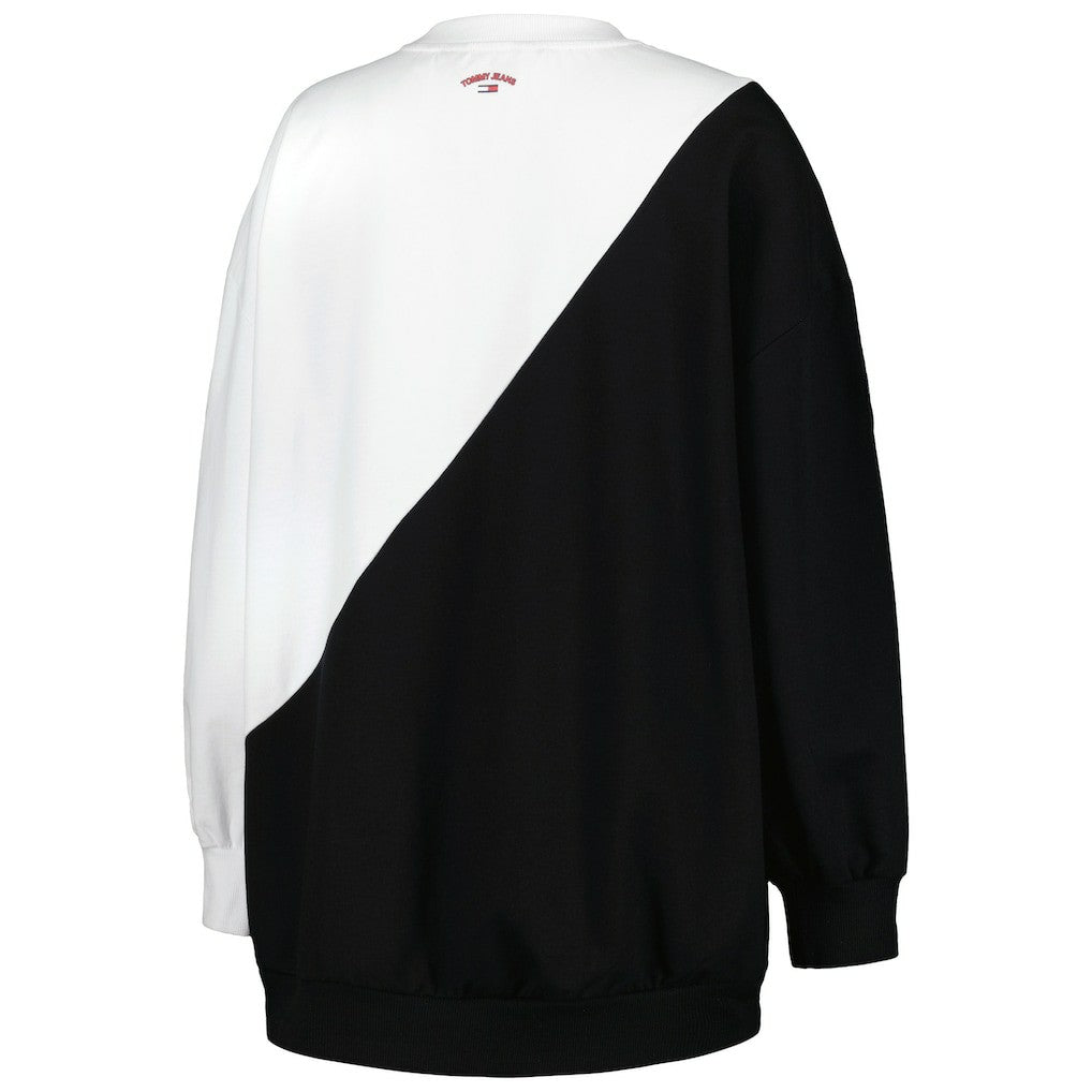 Brooklyn Nets Tommy Jeans Women's Ariel Pullover Sweatshirt Black/White - NBA
