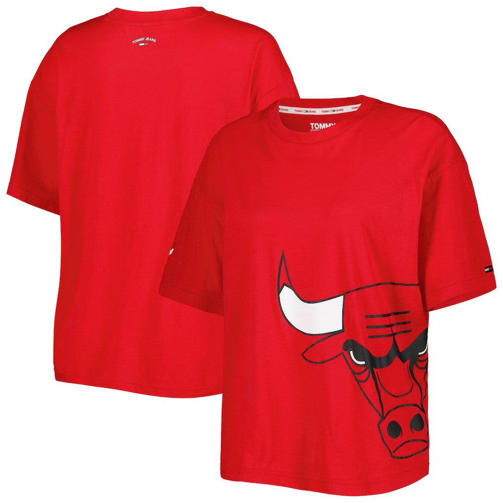 Chicago Bulls Tommy Jeans Women's Bianca T-Shirt Red - NBA