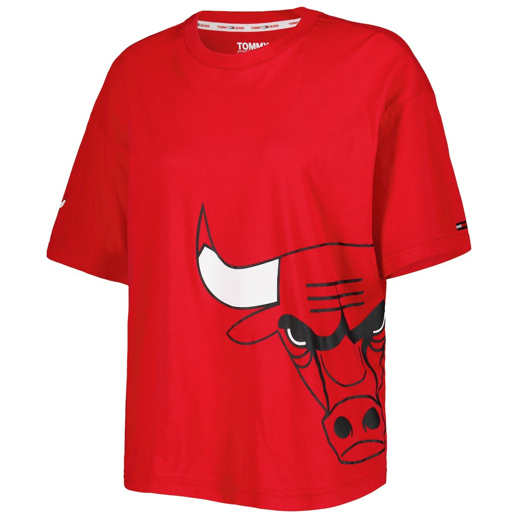 Chicago Bulls Tommy Jeans Women's Bianca T-Shirt Red - NBA