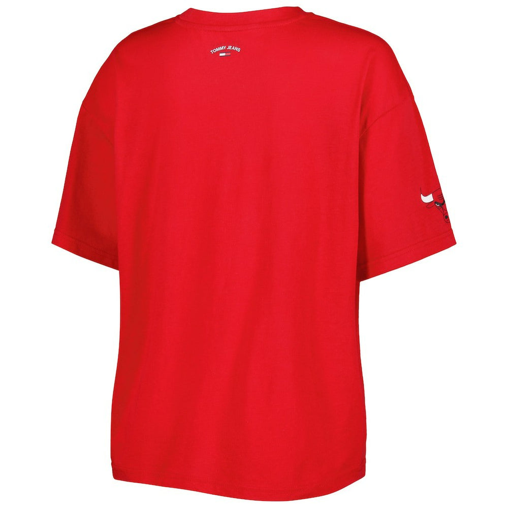Chicago Bulls Tommy Jeans Women's Bianca T-Shirt Red - NBA