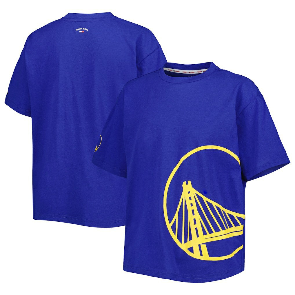 Golden State Warriors Tommy Jeans Women's Bianca T-Shirt Royal - NBA