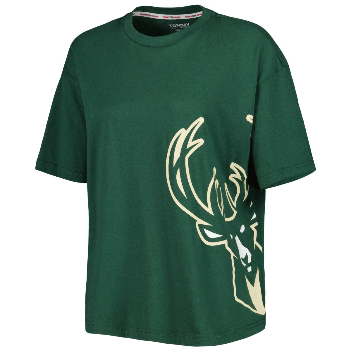 Milwaukee Bucks Tommy Jeans Women's Bianca T-Shirt Hunter Green - NBA