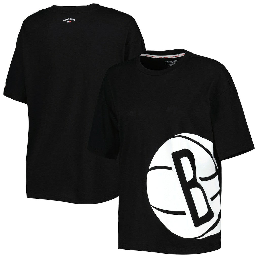 Brooklyn Nets Tommy Jeans Women's Bianca T-Shirt Black - NBA