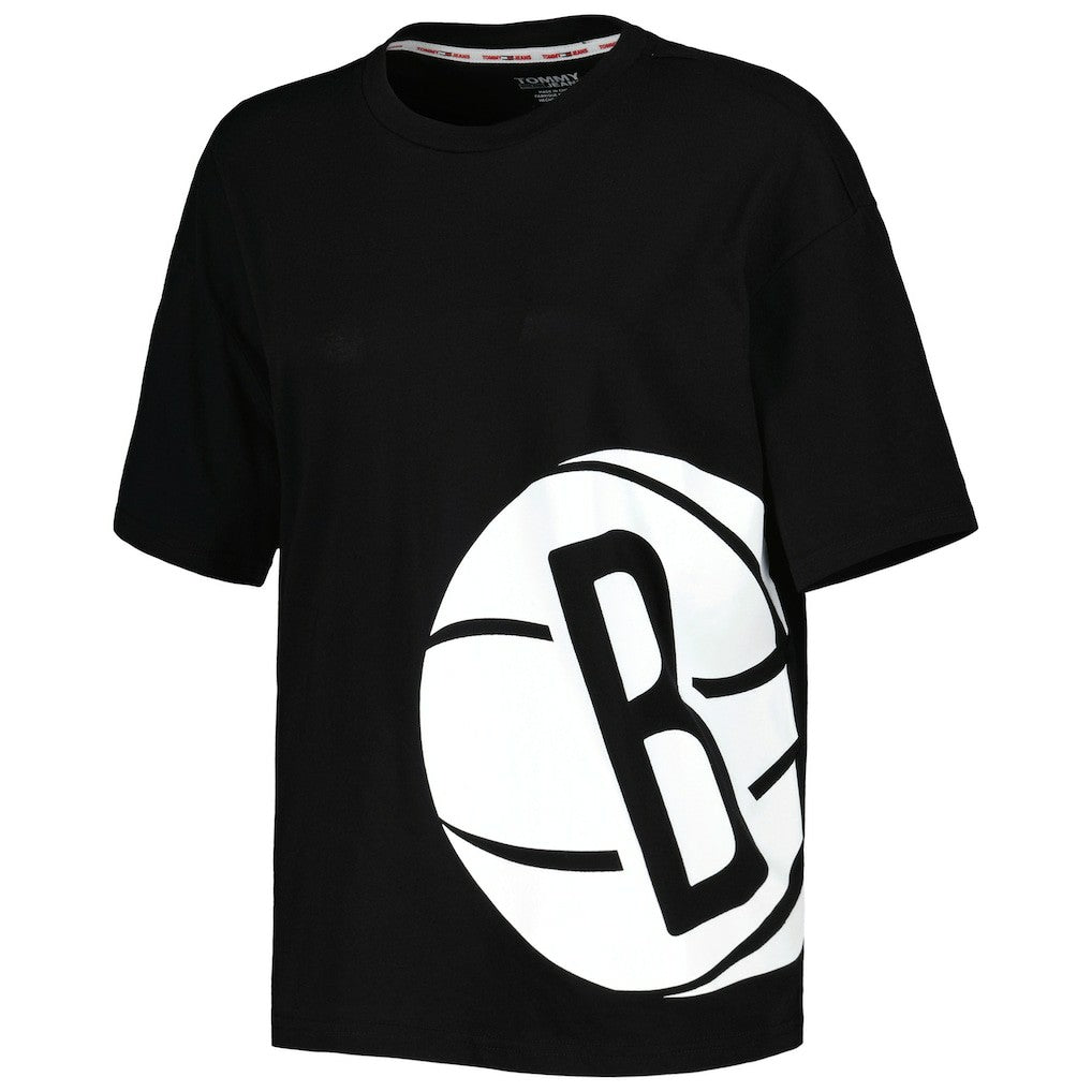 Brooklyn Nets Tommy Jeans Women's Bianca T-Shirt Black - NBA