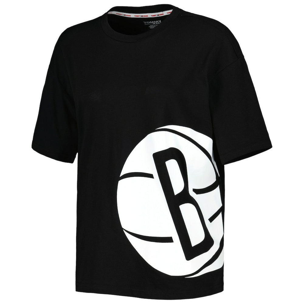 Brooklyn Nets Tommy Jeans Women's Bianca T-Shirt Black - NBA