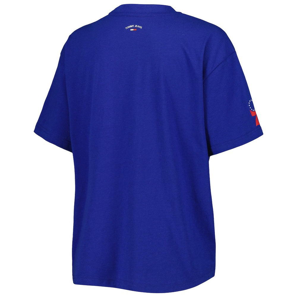 Philadelphia 76ers Tommy Jeans Women's Bianca T-Shirt Royal - NBA