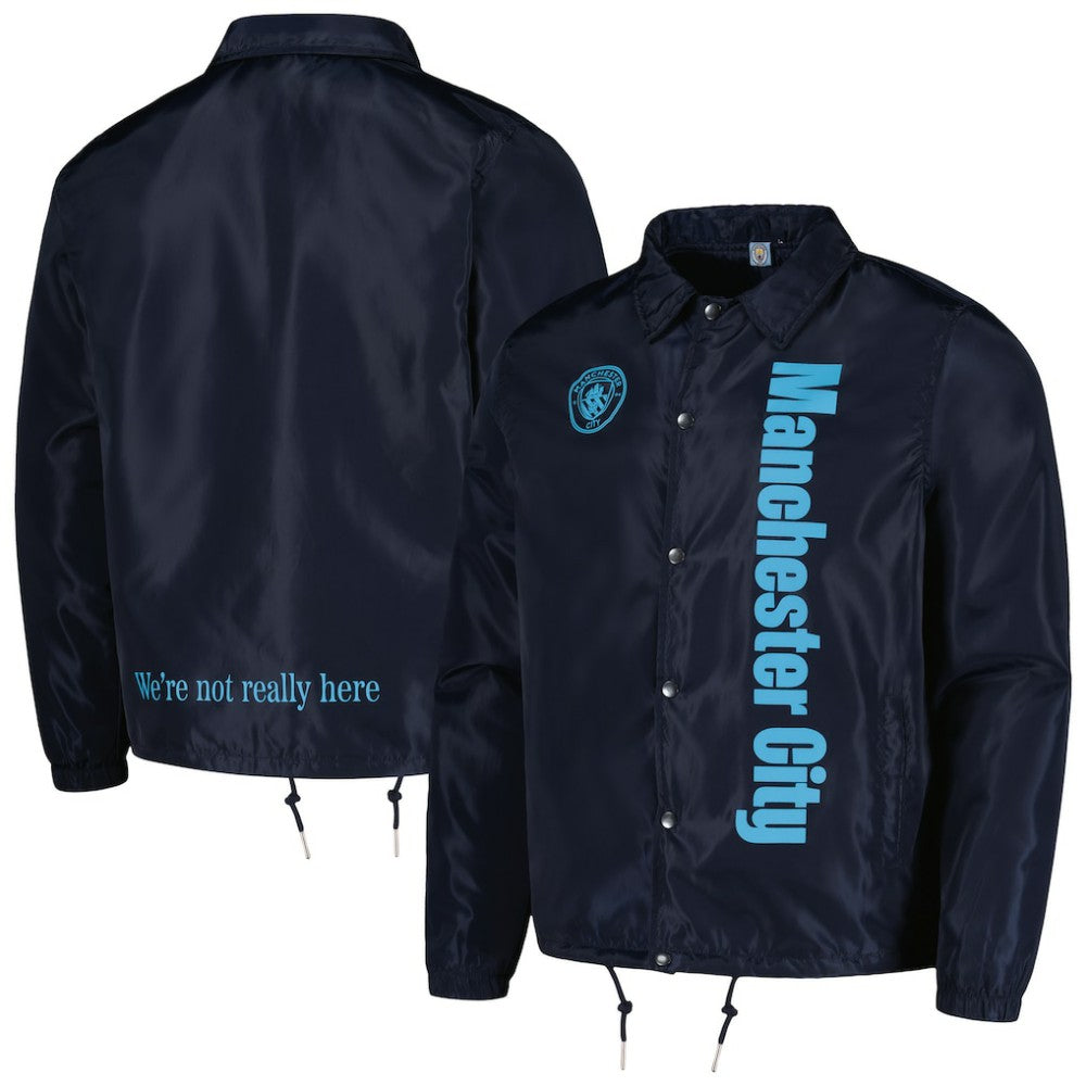 Manchester City Coaches Full-Snap Jacket Navy - FIFA World CUP