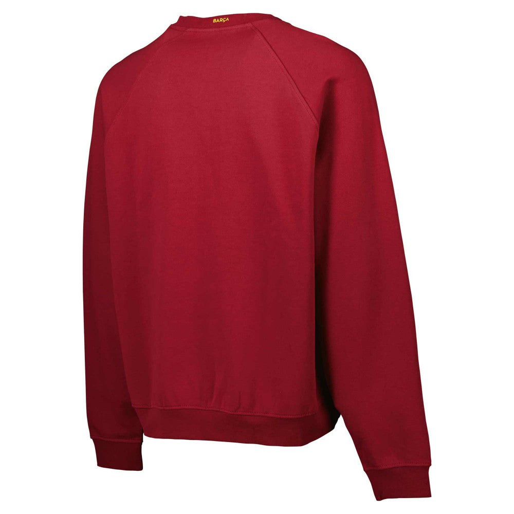Barcelona Foundation Oversized Raglan Pullover Sweatshirt Burgundy - FIFA World CUP