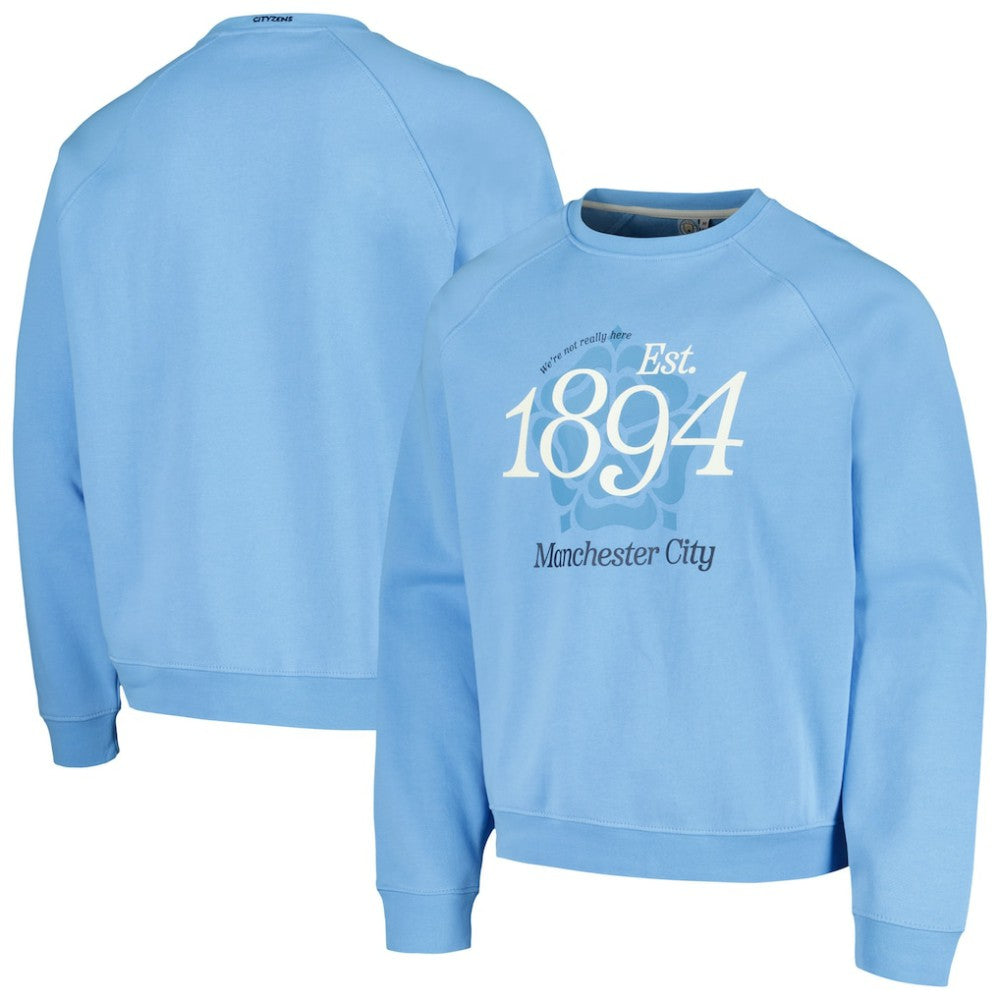 Manchester City Foundation Oversized Raglan Pullover Sweatshirt Sky Blue - FIFA World CUP