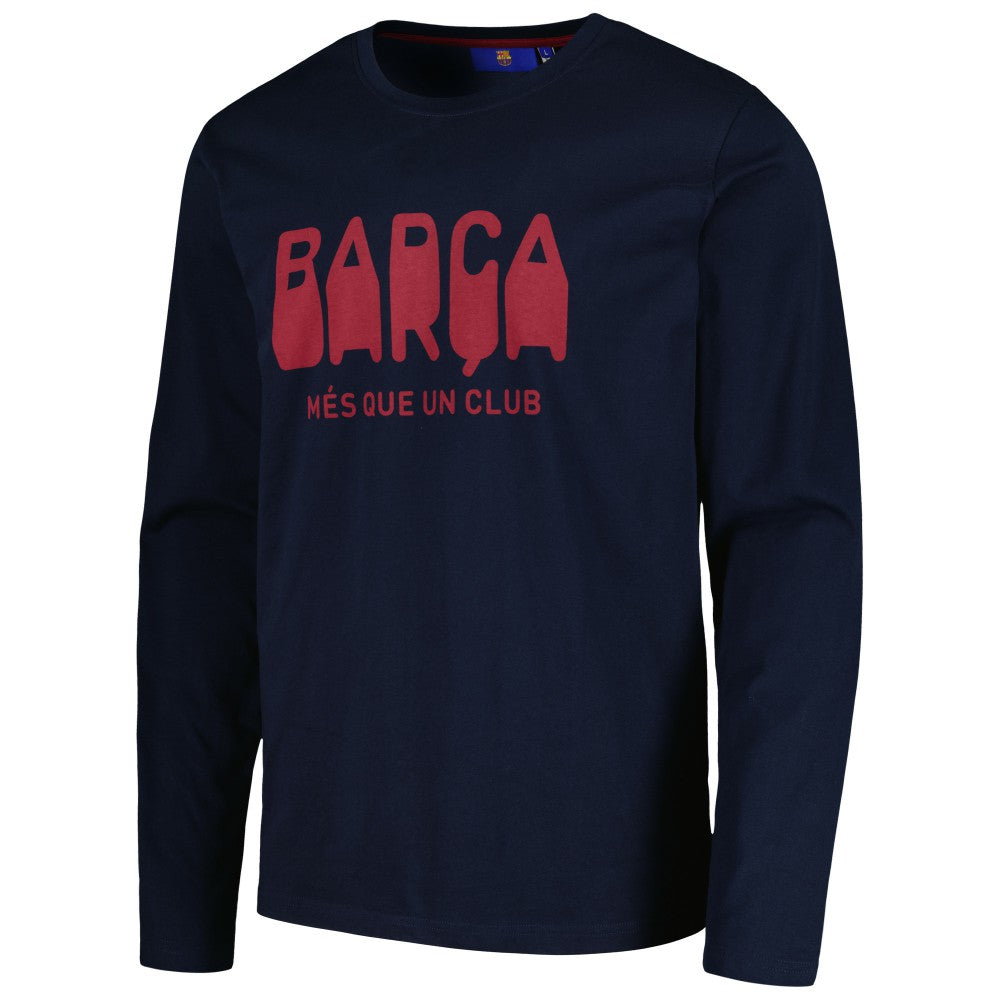 Barcelona Heavy Long Sleeve T-Shirt Navy - FIFA World CUP