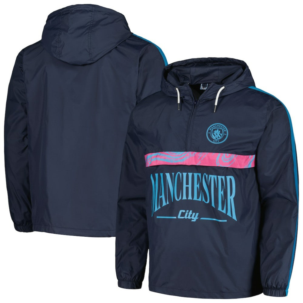 Manchester City Anorak Hoodie Half-Zip Jacket Navy - FIFA World CUP