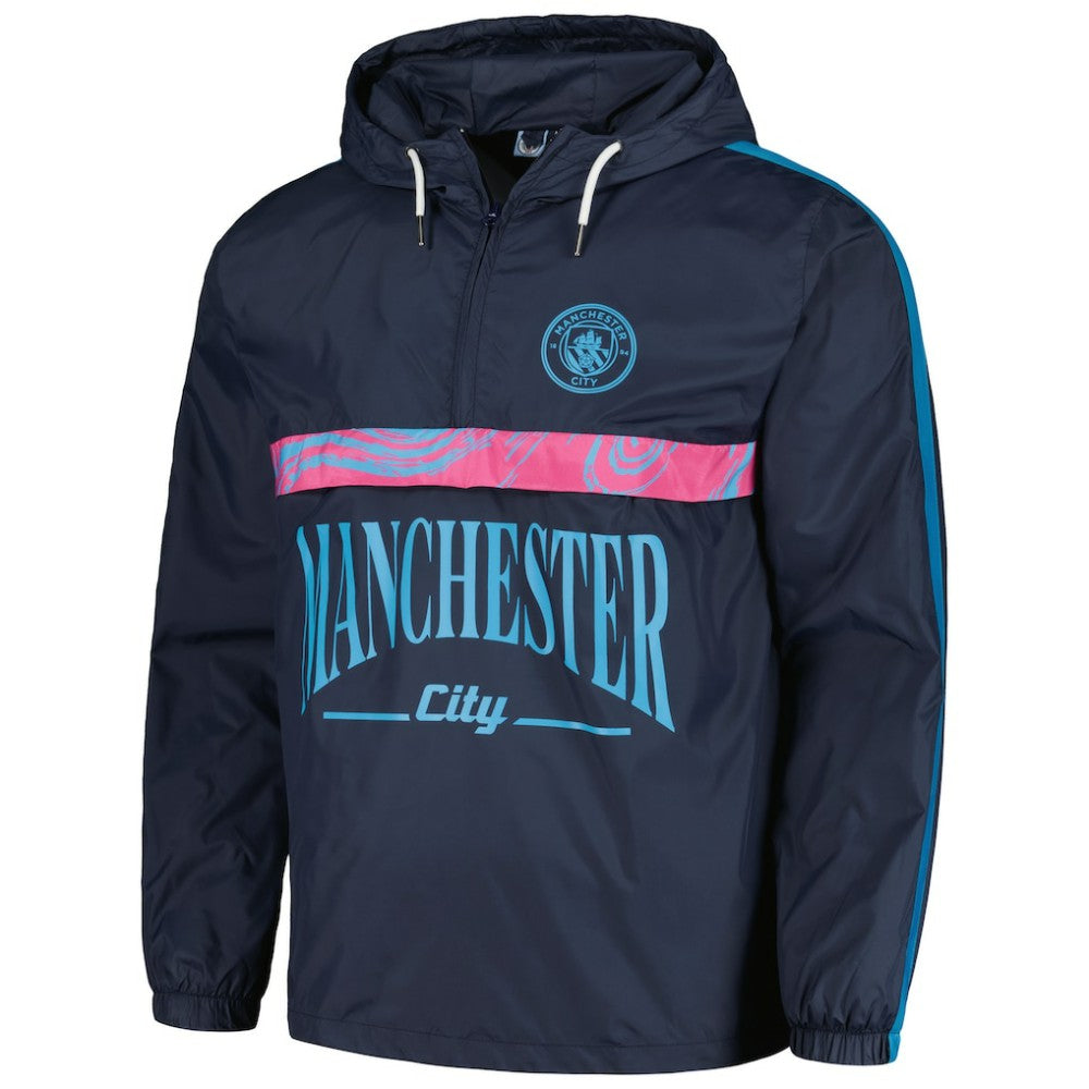 Manchester City Anorak Hoodie Half-Zip Jacket Navy - FIFA World CUP